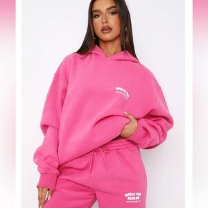 Pink Hoodie for Women White Fox XXS / XS